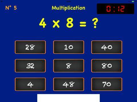Screenshot #5 pour Multiplication - Apprendre, test de multiplication