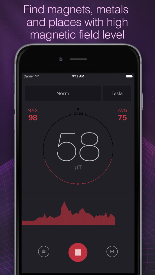 Magnetometer - metal detector and magnetic field meter in tesla and gauss - 1.0 - (iOS)