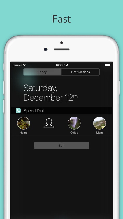 Speed Dial - Dial from Notification Center