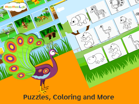Screenshot #6 pour Les Animaux du Zoo et les Animaux Sauvages de la Savane- Activités, Puzzles, Dessins, Jeux pour Enfant