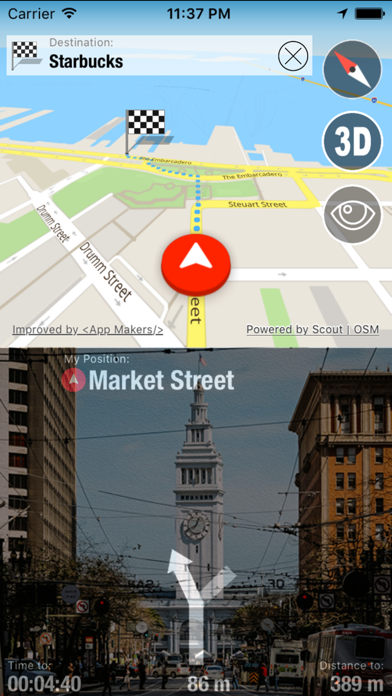 Screenshot #1 pour Monde Offline Maps + Voice Navigator et Video Dash Cam