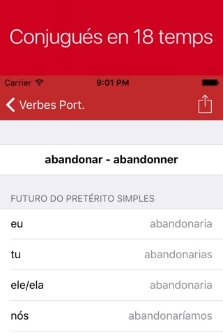 Portuguese Verb Conjugator screenshot 2
