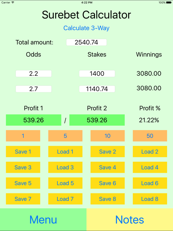 Screenshot #6 pour Surebet Calculator Pro