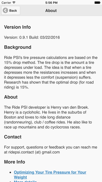 Ride PSI - Bicycle Tire Pressure Calculator screenshot-4