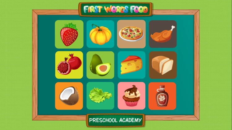 First Words Food - English : Preschool Academy educational game lesson for young children