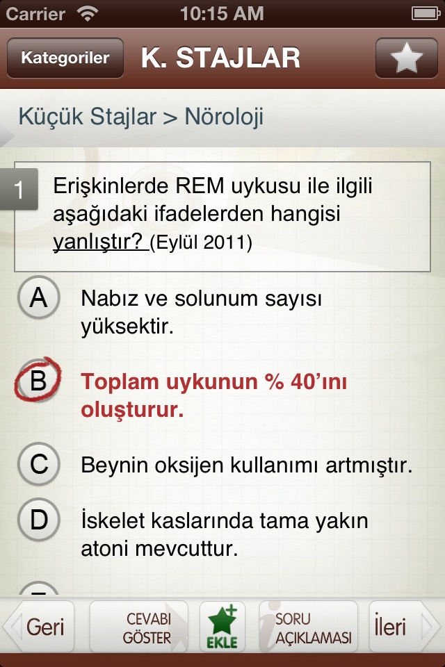 Tüm TUS Soruları - Küçük Stajlar Lite screenshot 4