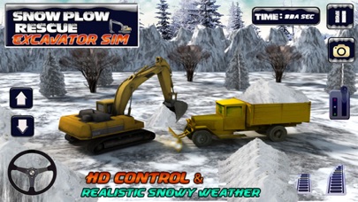 Winter Snow Plow Rescue Excavator Sim iPhone screenshot