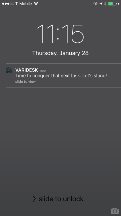 VARIDESK Standing Timer