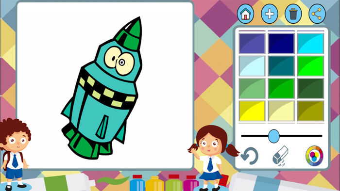 Aliens to paint - coloring book to draw space