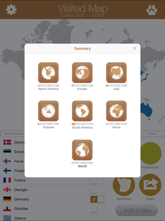 Screenshot #6 pour Visited Map