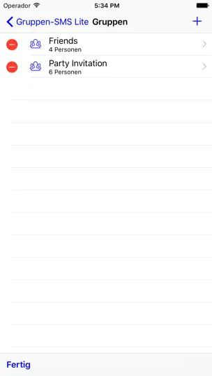 Screenshot von Gruppen-SMS Lite auf dem iPhone 2