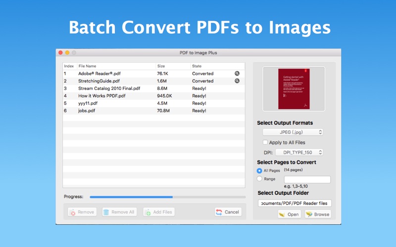 Screenshot #1 pour PDF to Image Plus - for Batch Convert PDF to Jpeg and More
