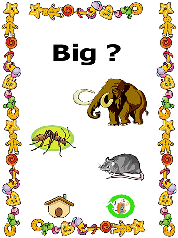 Adjectives games for kindergarden and 1st grade reading iPad screenshot