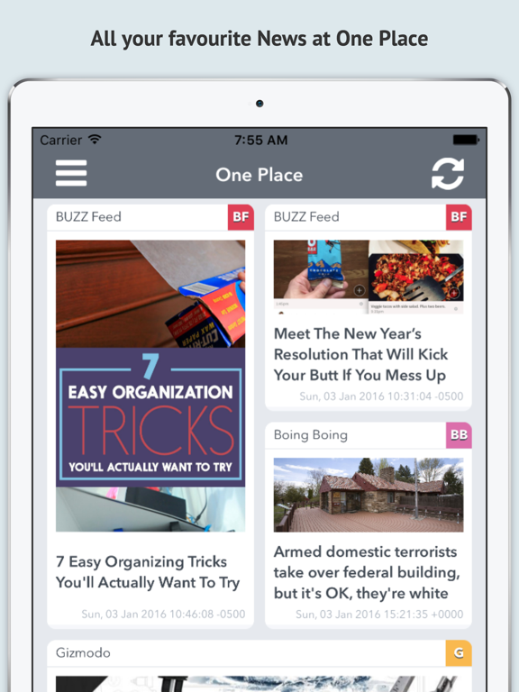 RSS News Reader-Free iPad screenshot