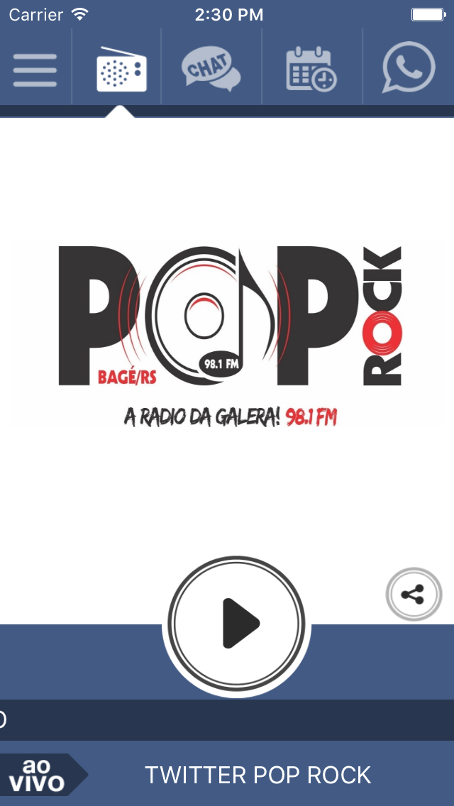 Screenshot #1 pour Rádio 98.1 FM - Poprock Bagé