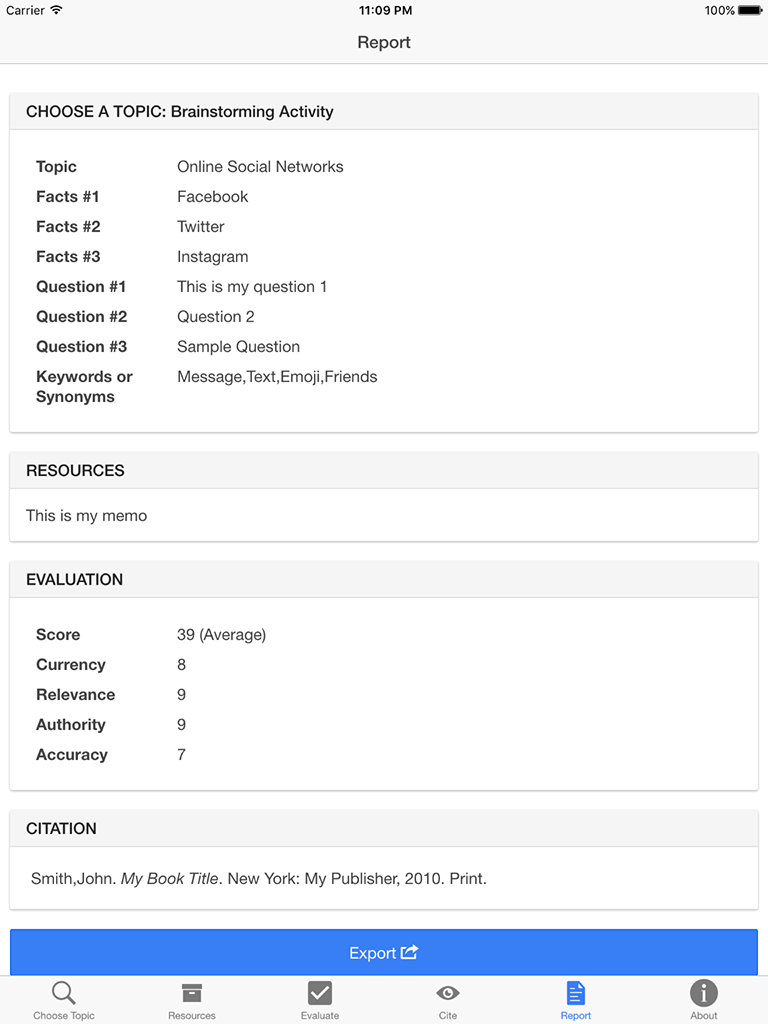 Research Plus™ - Information Literacy "On the Go"