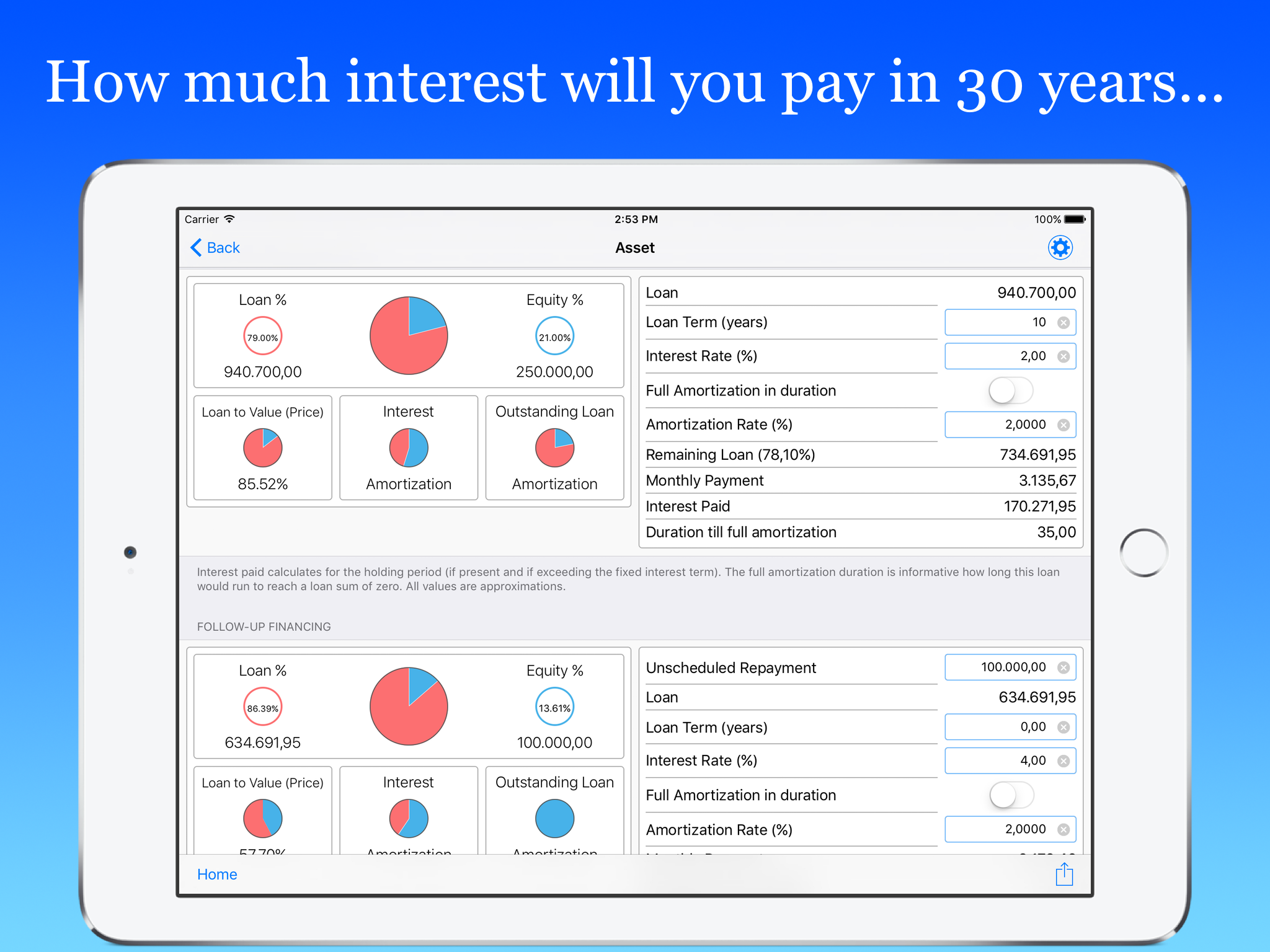 ImmoByte Home Mortgage Calculator helps you compare loan terms, interest rates and more to find the best deal. screenshot 7