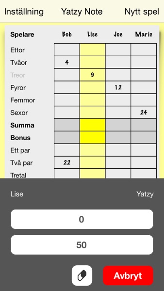 【图】Yatzy Note FREE(截图2)