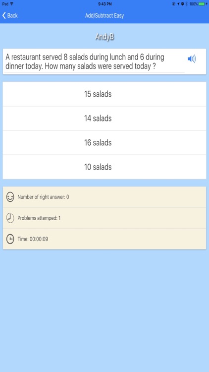 AbiTalk Classroom Lower Grade Math Word Problem