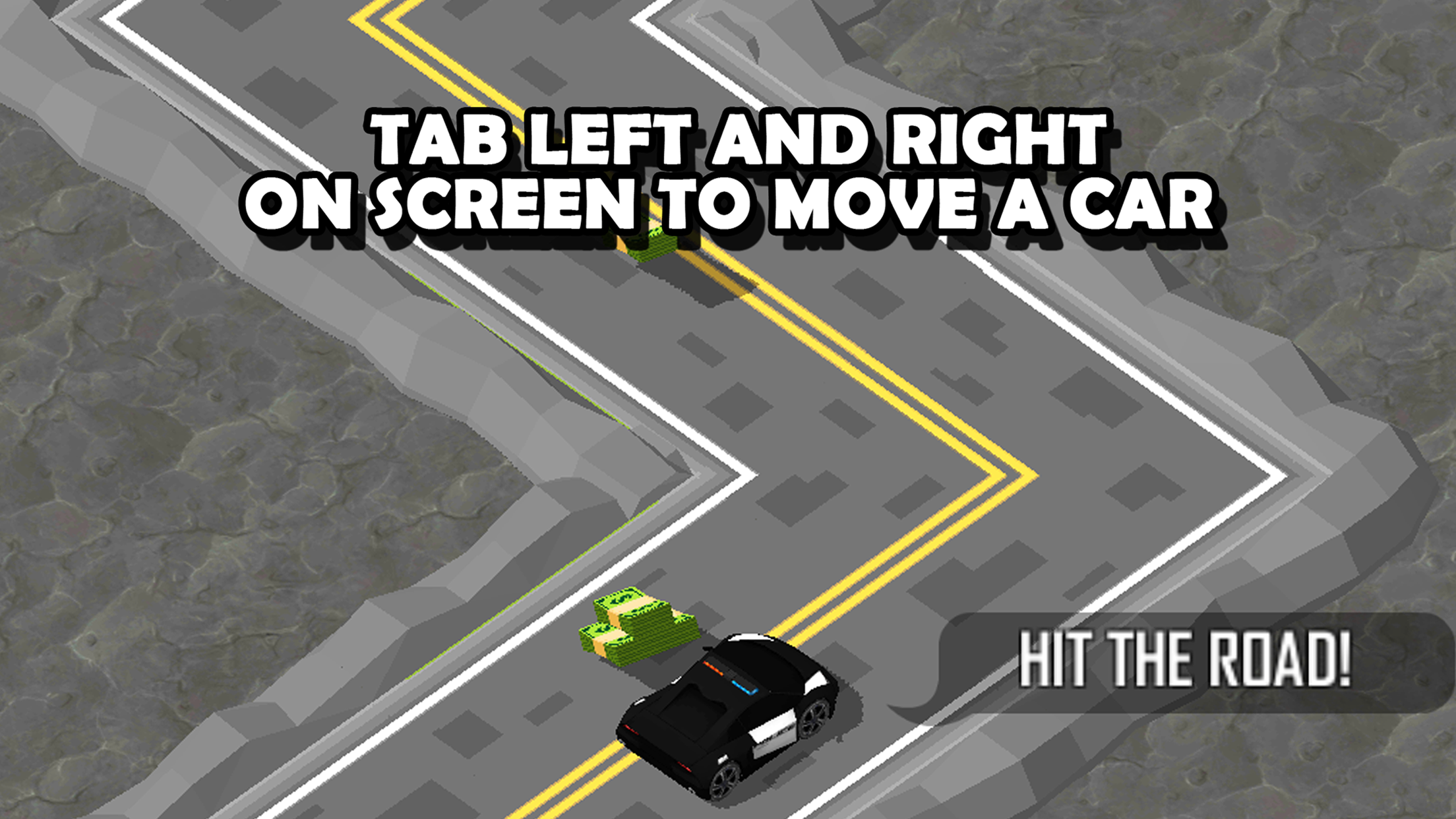 3D Zig-Zag  Car -  On The Run with Maze Road Racing Game screenshot 2