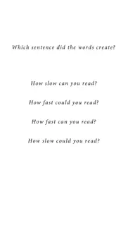 impossible speed reading game iphone screenshot 4