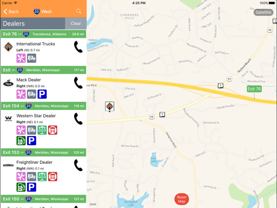 iExit Trucks: The Trucker's Highway Exit Guide iPad screenshot 5 - Travel app
