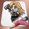 With Draw Tiny Superheroes Characters application you will draw very easy