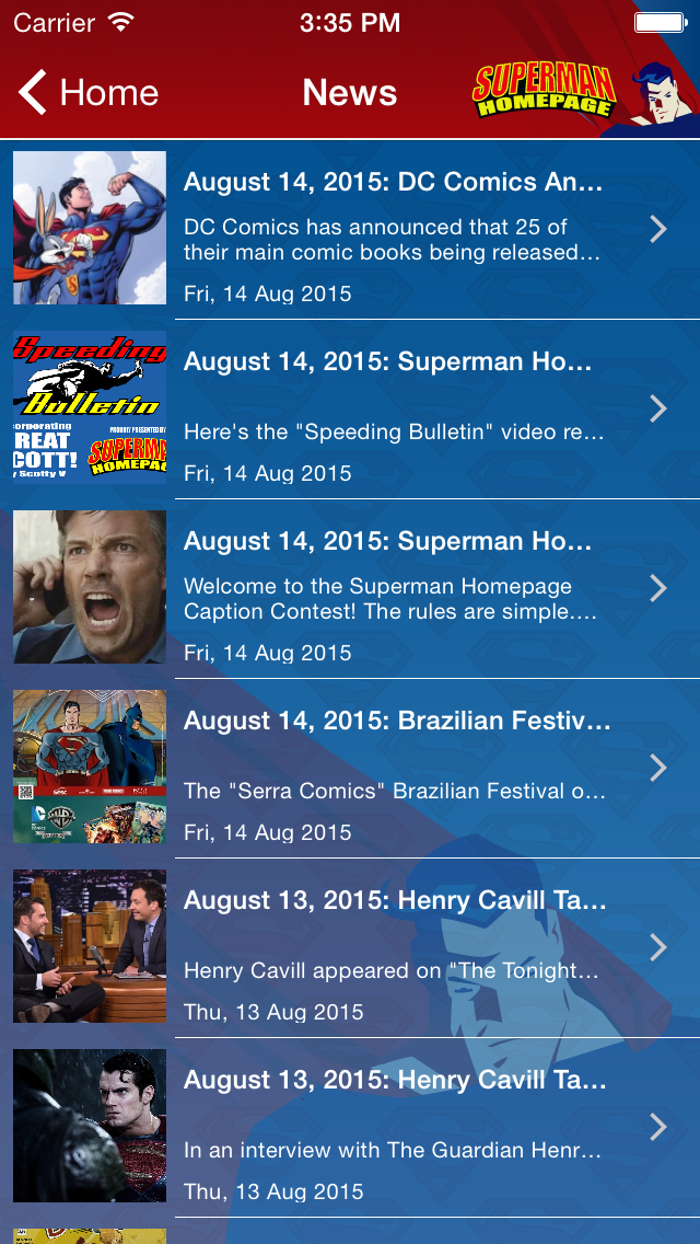 Superman Homepage screenshot 3