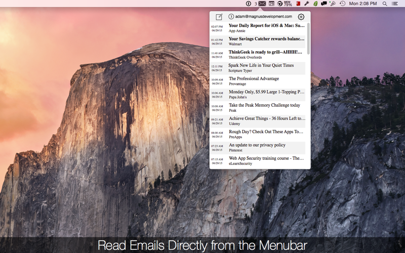 AlphaMail: Read and Send Mail from the Menu Bar (SMTP and IMAP) Business