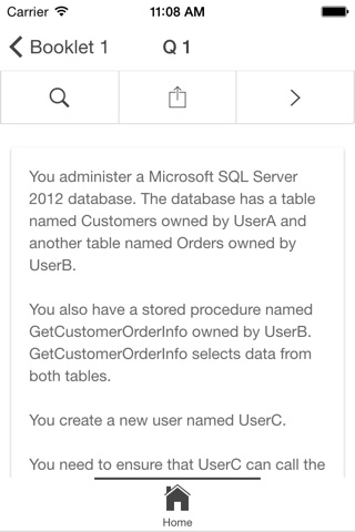 MCSA70-462 Real Exam Simulator:  Administering Microsoft SQL Server 2012 Databases screenshot 3
