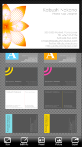BusinessCardDesigner - Business Card Maker with AirPrint screenshot
