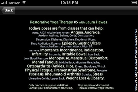 Yoga Therapy for Fertility-Laura Hawes-VideoApp screenshot 4