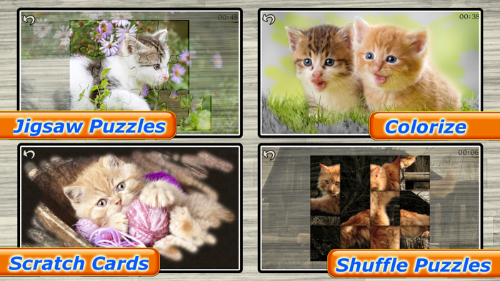 Cute Cats - Real Cat and Kitten Picture Jigsaw Puzzles Games for Kids