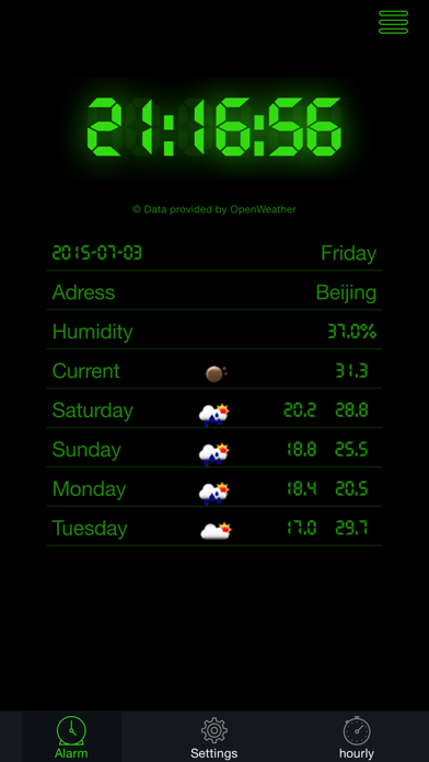 Screenshot #1 for MyClock－Weather and Alarm