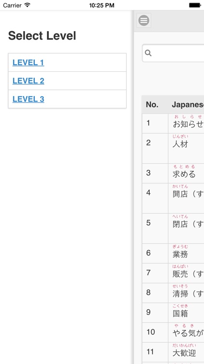 Japanese JLPT Goi