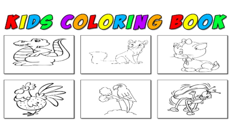 kids coloring book of animals