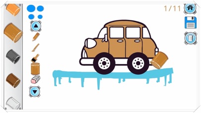 Car Coloring Painting And Drawing Game for Baby or Kid Doodle Picture iPhone screenshot