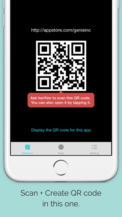 Screenshot #1 pour QReation - QR code generator/scanner for Apple Watch/iPhone/iPad
