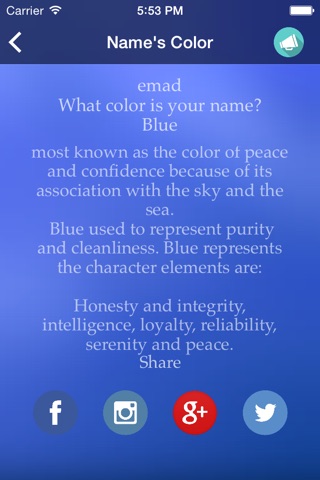 What Color is your name ? screenshot 2