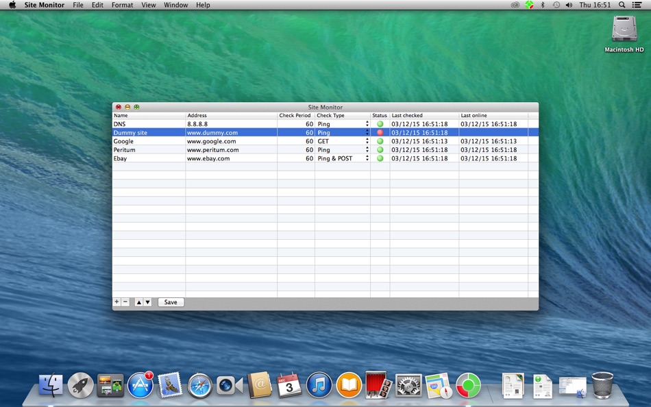 #1. Site Monitor (macOS) 来自: Peritum.Net