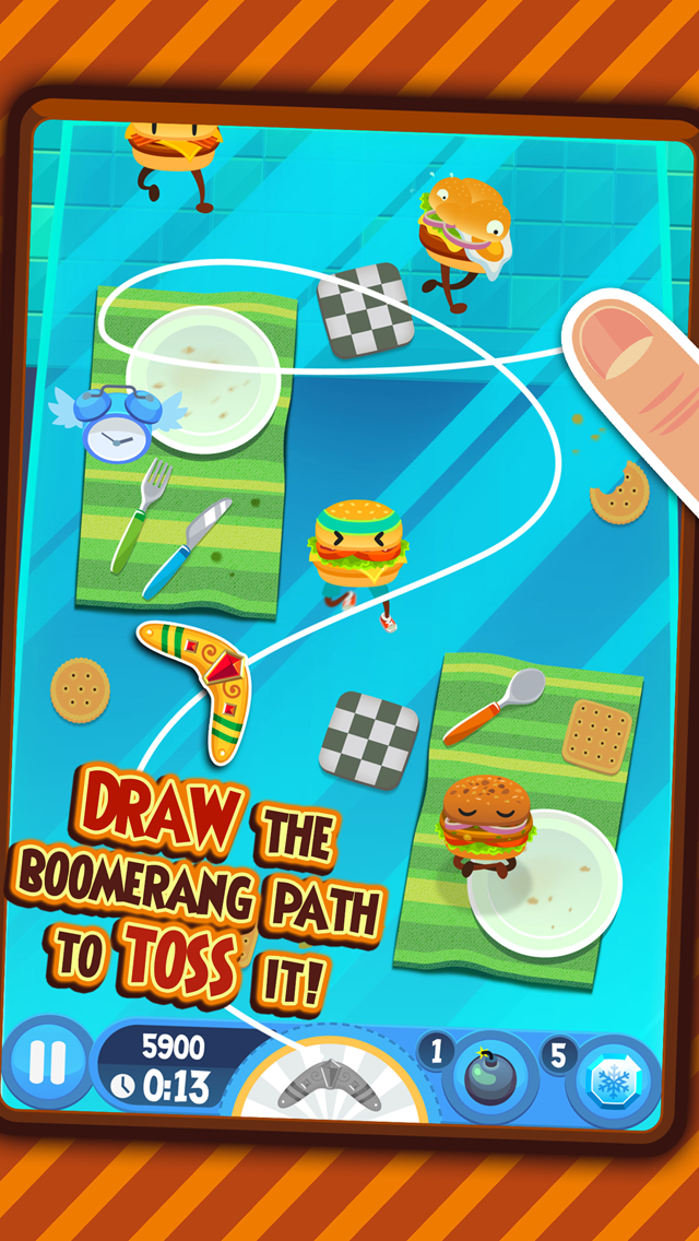 Burgerang - Combat Hordes of Crazy Burgers Screenshot 2 - AppWisp.com Burgerang - Combat Hordes of Crazy Burgers Screenshot 2 - AppWisp.com