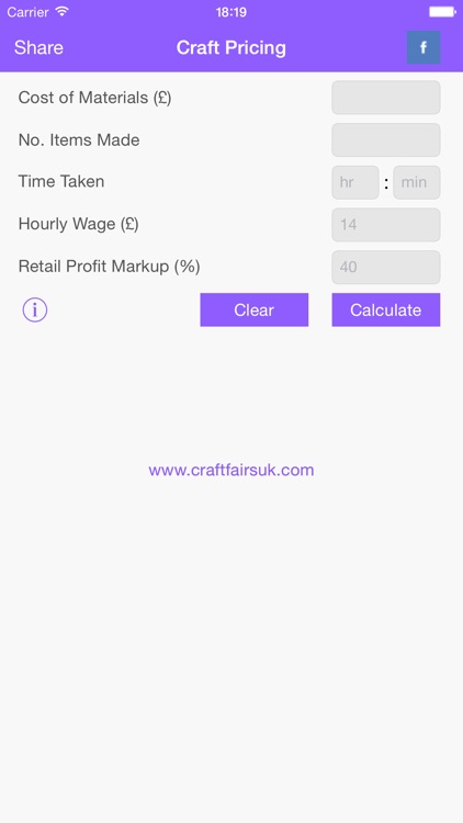 Craft Pricing Calculator