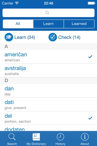 Slovenian <> English Dictionary + Vocabulary trainer screenshot 3