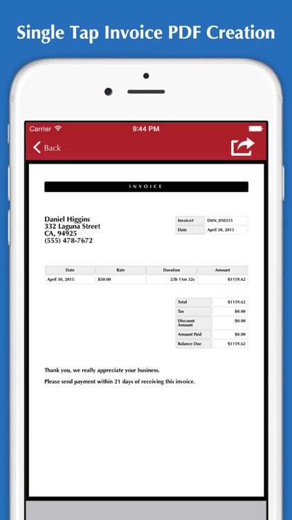 Time Tracker - Hours tracking, Timesheet, Invoice & Billing