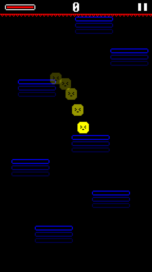 Dac Fall Pixel jump down on series of platform to underground - 1.0 - (iOS)