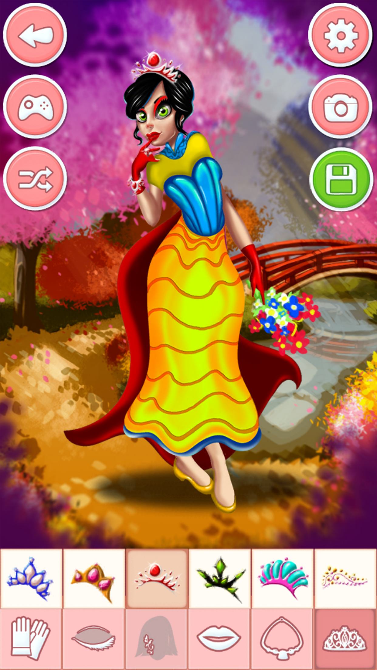 Princess dress-up games - girls make up salon screenshot 4