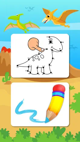 Game screenshot Dinosaurs Connect the Dots and Coloring Book Free apk