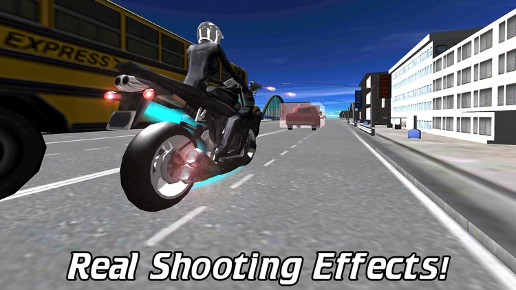 Police Bike Racing Simulator 3D – Chase & Shoot Crime Town Street Robbers Cars as an police moto driver screenshot-3