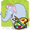 Elephant Coloring book for Kid - Fun color & paint on drawing game for boys & girls