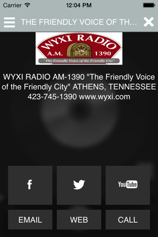WYXI RADIO AM-1390 Athens TN screenshot 3